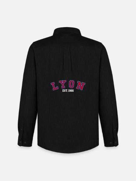 Lyon fondée en 1966 - Chemise Oxford homme Stanley/Stella - noir