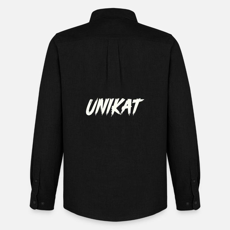 unikat- - Männer Oxford Hemd von Stanley/Stella - Schwarz