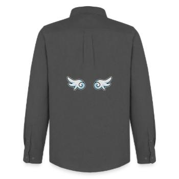Angel wings - Men's Oxford Shirt by Stanley/Stella - anthracite - Back - AI Model Male 185 dark (185cm)