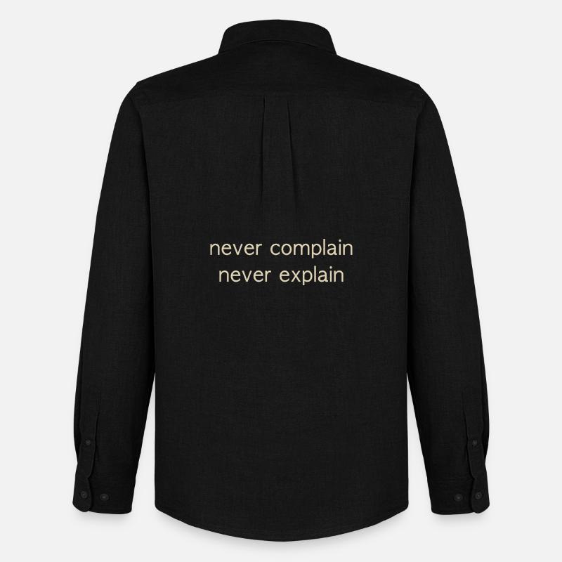 never - Männer Oxford Hemd von Stanley/Stella - Schwarz