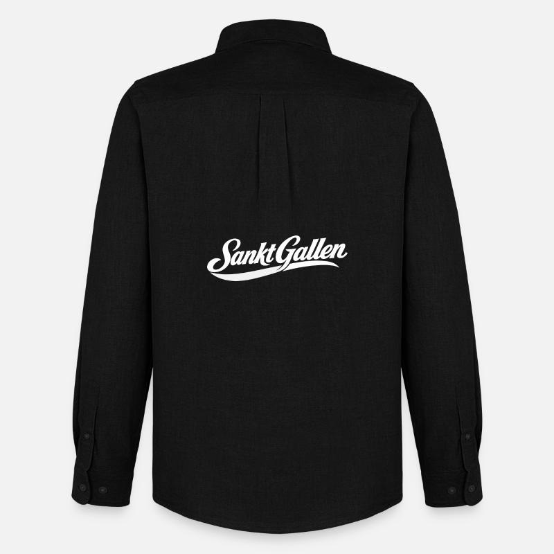 Sankt Gallen - Männer Oxford Hemd von Stanley/Stella - Schwarz
