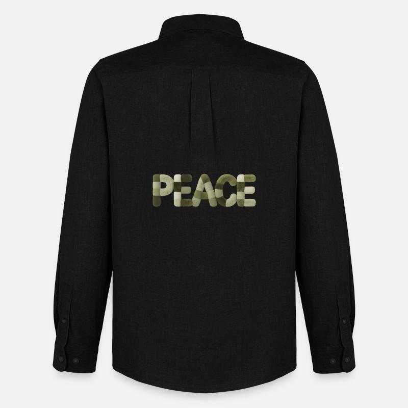 Modern Patchwork Peace Style Sticker - Men's Oxford Shirt by Stanley/Stella - black