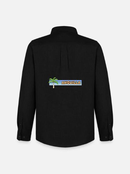 Geschenk für Anguilla - Männer Oxford Hemd von Stanley/Stella - Schwarz