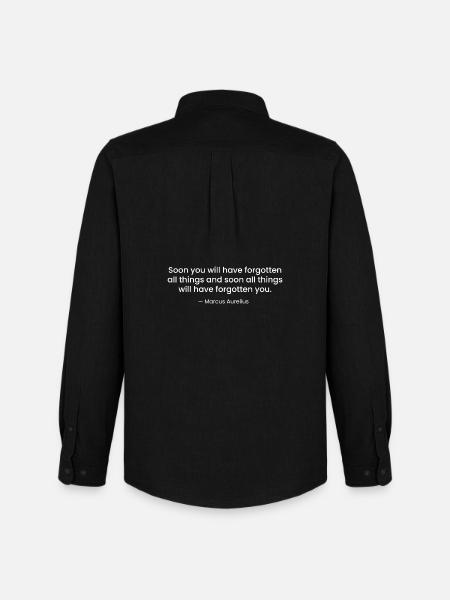 Marcus Aurelius Stoic Quote design - Men's Oxford Shirt by Stanley/Stella - black