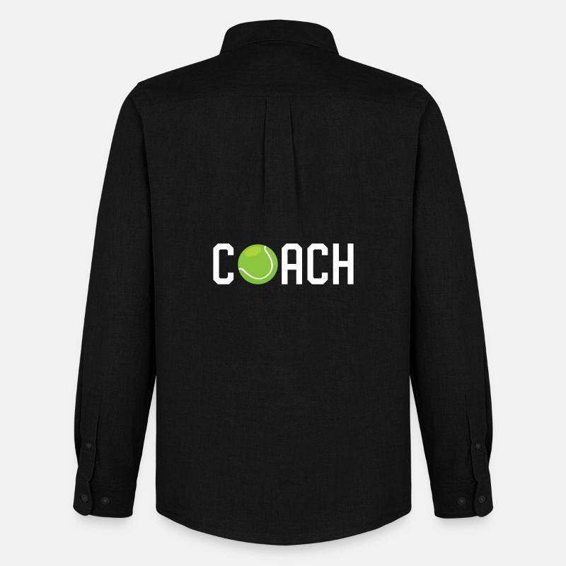 Tennis-Coach - Männer Oxford Hemd von Stanley/Stella - Schwarz