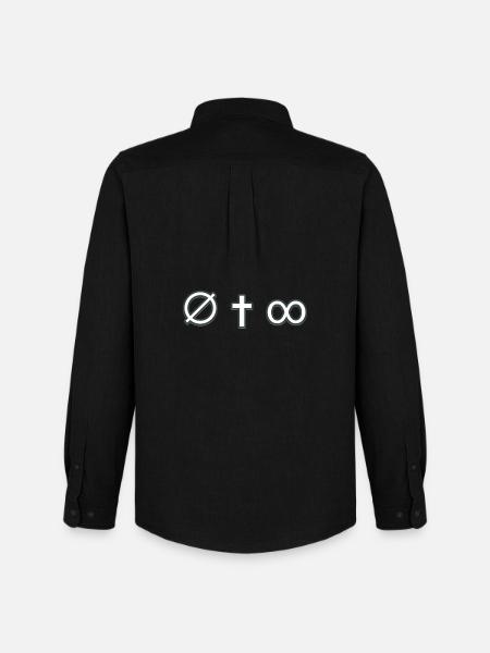 Symbolic Cross Infinity Design - Men's Oxford Shirt by Stanley/Stella - black