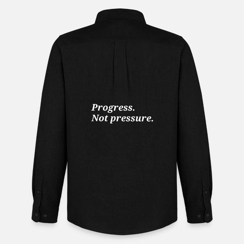Progrès. Pas de pression. - Chemise Oxford homme Stanley/Stella - noir