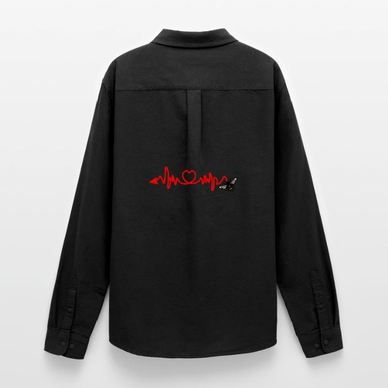 Cardio-Herzfrequenz, Biene mit Stachel oder Pfeil Männer Oxford Hemd von Stanley/Stella