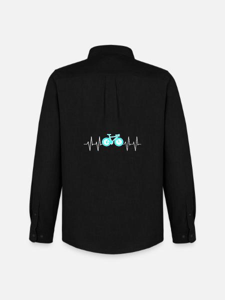 Cyclisme Heartbeat - Chemise Oxford homme Stanley/Stella - noir