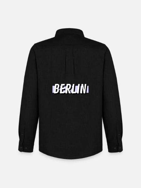 Berlin - Männer Oxford Hemd von Stanley/Stella - Schwarz