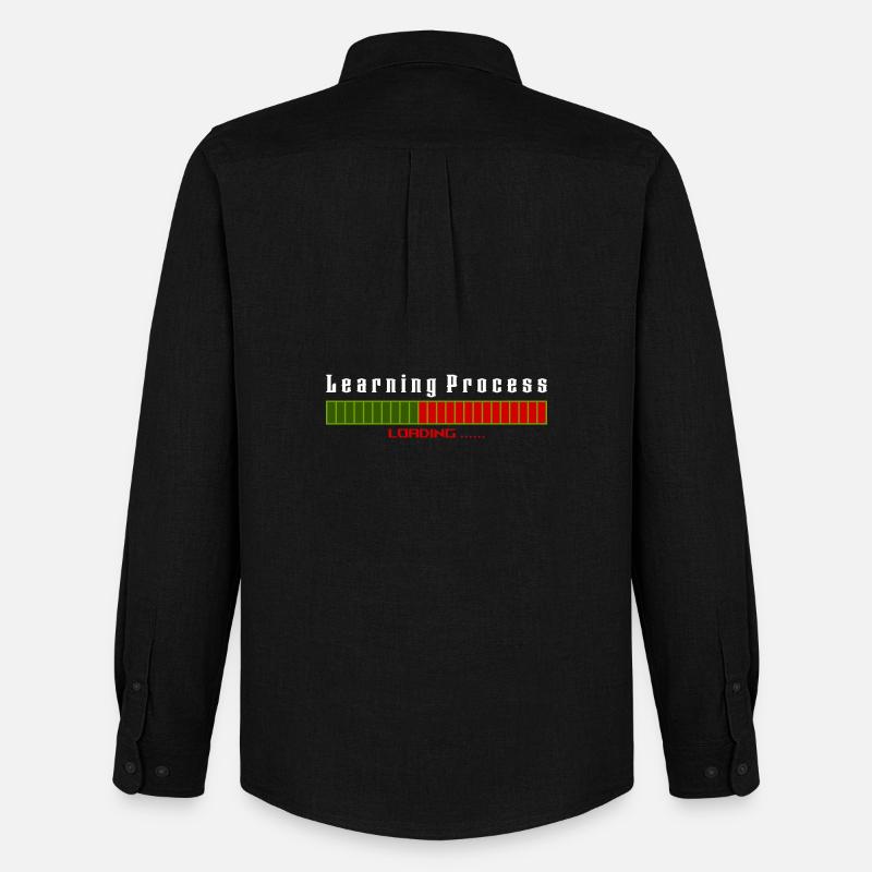 Learning Process Loading black shirt - Männer Oxford Hemd von Stanley/Stella - Schwarz