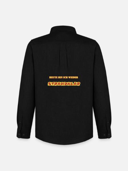 STRANDKLAR - Männer Oxford Hemd von Stanley/Stella - Schwarz