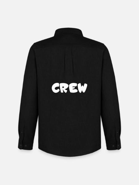 Crew Bubbles Typography - Men's Oxford Shirt by Stanley/Stella - black