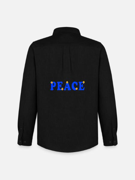 Peace Ukraine, Frieden - Men's Oxford Shirt by Stanley/Stella - black