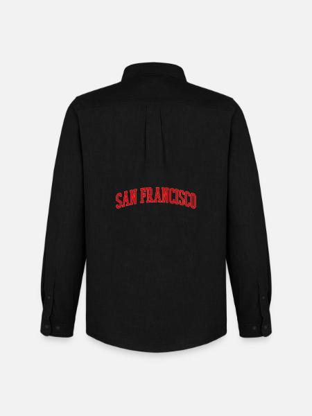 San Francisco Arch Lettering - Men's Oxford Shirt by Stanley/Stella - black