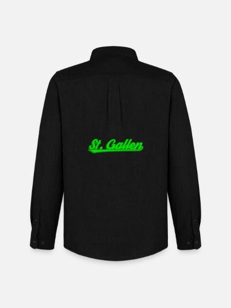 StGallen Neon Lettering - Men's Oxford Shirt by Stanley/Stella - black