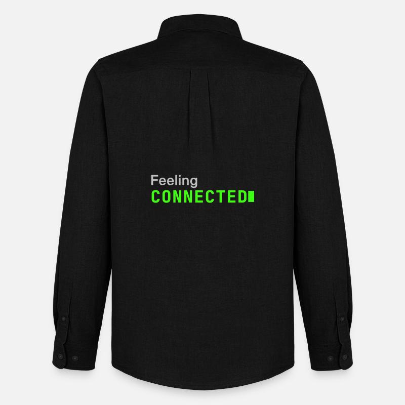 Feeling connected | Developer mood  - Männer Oxford Hemd von Stanley/Stella - Schwarz