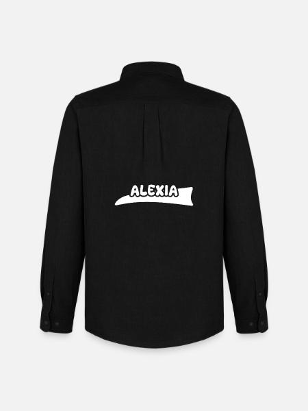 Alexia als Lable - Männer Oxford Hemd von Stanley/Stella - Schwarz