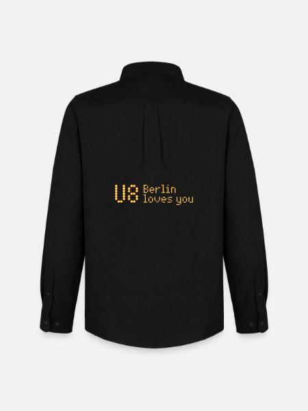 U8 - Berlin t’aime - Signe - Chemise Oxford homme Stanley/Stella - noir