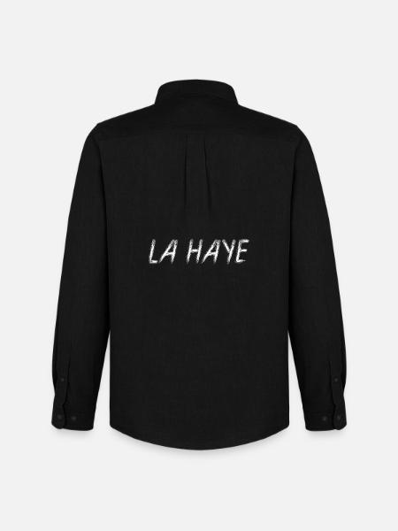 La Haye Brush Typo - Chemise Oxford homme Stanley/Stella - noir