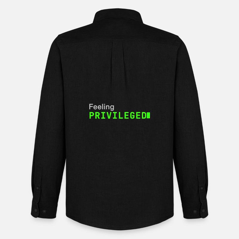 Feeling Privileged | Developer mood - Männer Oxford Hemd von Stanley/Stella - Schwarz
