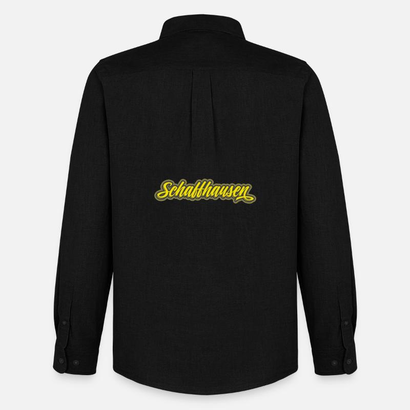 Schaffhausen Script Lettering - Men's Oxford Shirt by Stanley/Stella - black