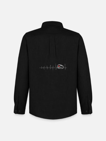 Heartbeat Ring Love Pulse - Men's Oxford Shirt by Stanley/Stella - black