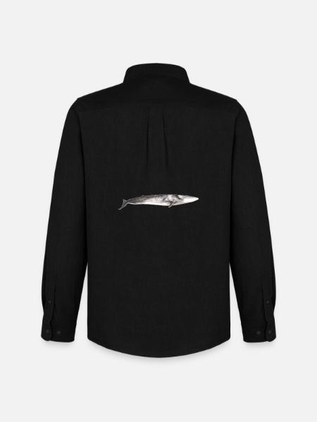 Fin whale Balaenoptera physalus - Men's Oxford Shirt by Stanley/Stella - black