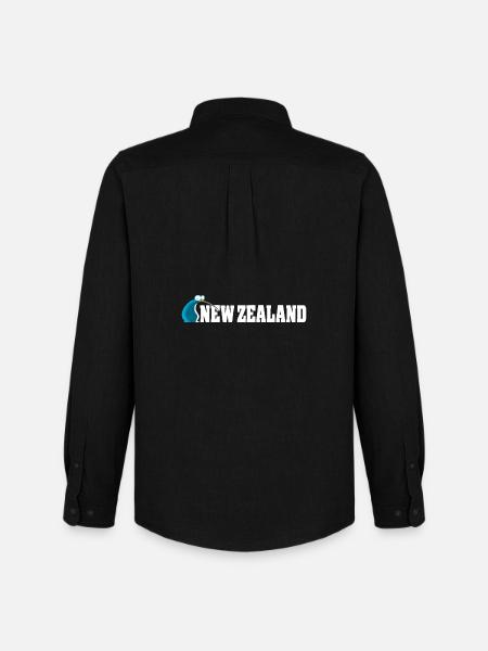 Kiwi-Vogel-Karikatur Neuseeland - Männer Oxford Hemd von Stanley/Stella - Schwarz