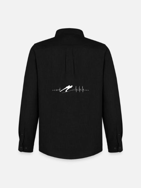Heartbeat Sprint Silhouette - Men's Oxford Shirt by Stanley/Stella - black