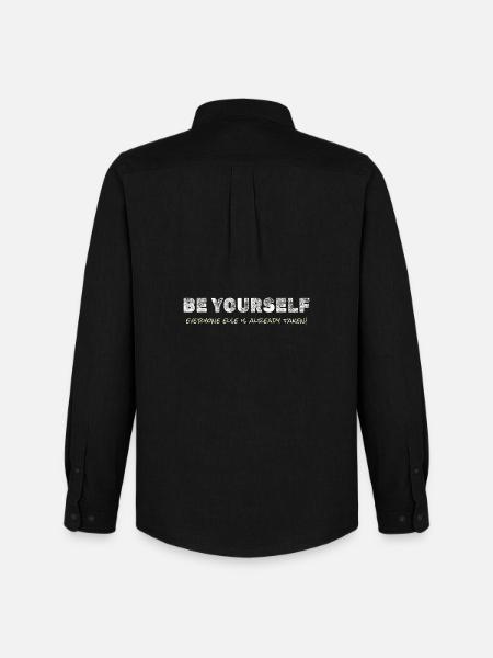 Be Yourself – Motivational Tee - Men's Oxford Shirt by Stanley/Stella - black