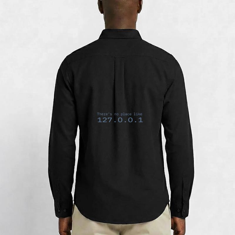 Programmeur Nerd IT Aucun endroit comme Localhost Chemise Oxford homme Stanley/Stella