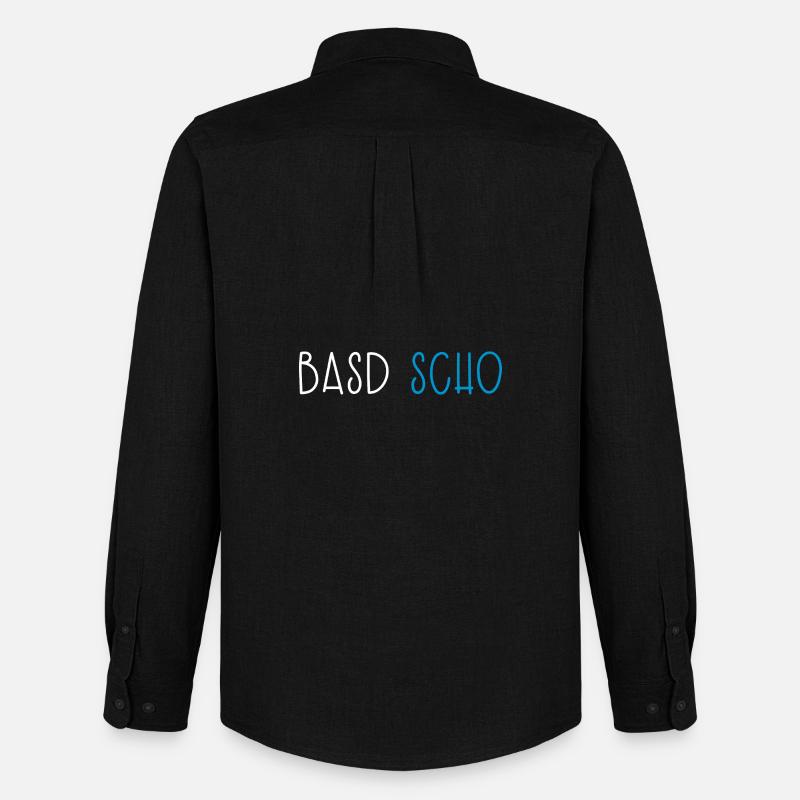 Basd Scho Bayern Dialekt Bayrisch - Männer Oxford Hemd von Stanley/Stella - Schwarz