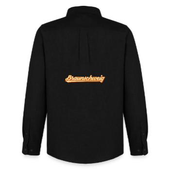 Braunschweig - Men's Oxford Shirt by Stanley/Stella - black - Back - AI Model Male 185 dark (185cm)