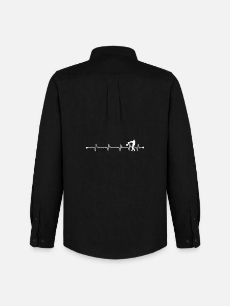Heartbeat dad daughter - Men's Oxford Shirt by Stanley/Stella - black