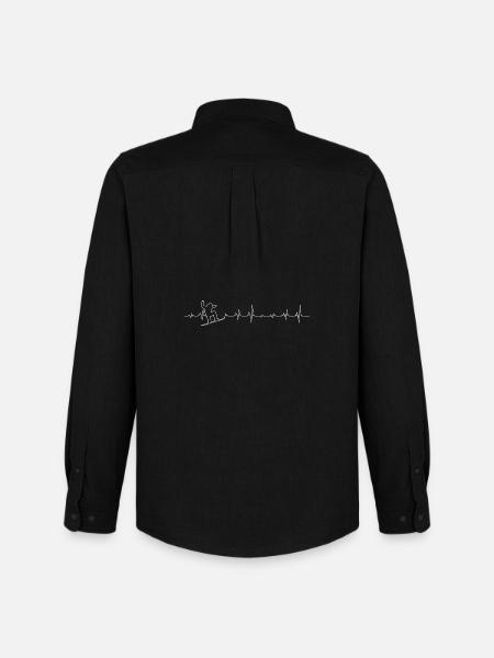 Heartbeat snowboard - Men's Oxford Shirt by Stanley/Stella - black