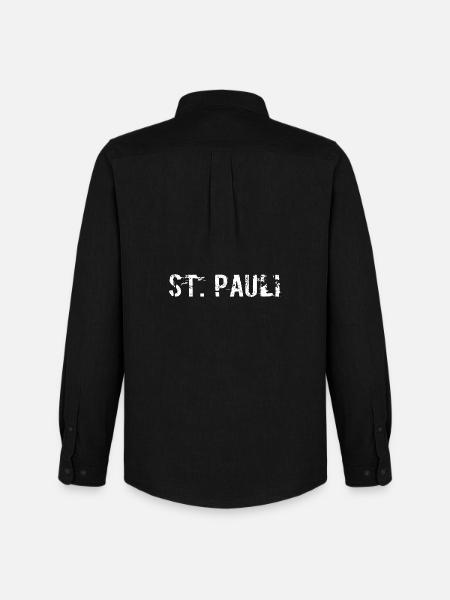 ST. PAULI - Oxfordskjorte herre Stanley/Stella - sort