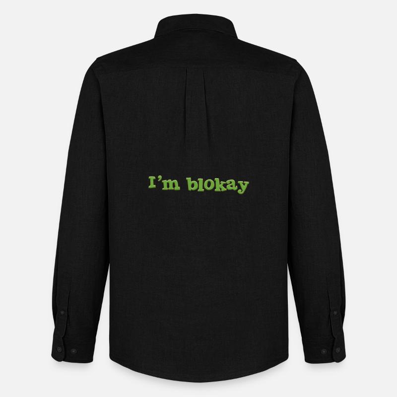 I'm blokay - Männer Oxford Hemd von Stanley/Stella - Schwarz