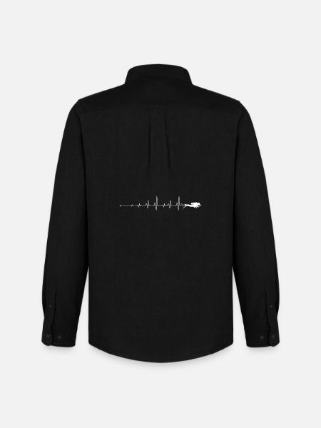 Heartbeat Scuba Dive - Men's Oxford Shirt by Stanley/Stella - black
