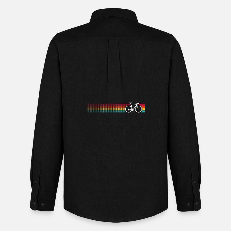 Lebendiges Regenbogen-Fahrradmuster - Männer Oxford Hemd von Stanley/Stella - Schwarz