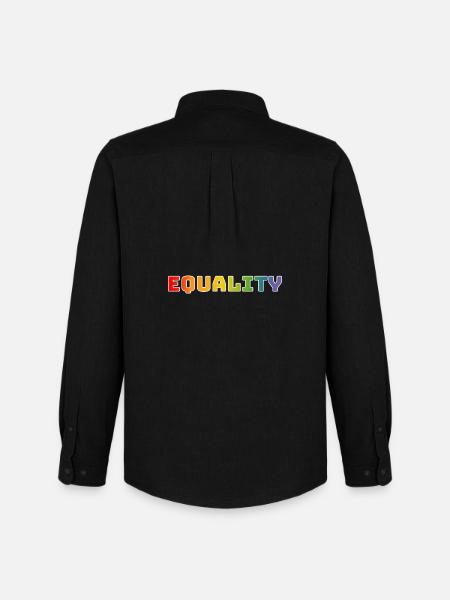 Rainbow equality 1 white - Men's Oxford Shirt by Stanley/Stella - black