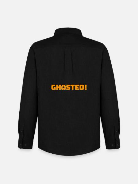 Ghosted2_Orange - Männer Oxford Hemd von Stanley/Stella - Schwarz