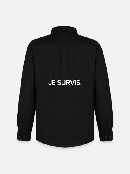 I survive humor modern attitude - Men's Oxford Shirt by Stanley/Stella - black