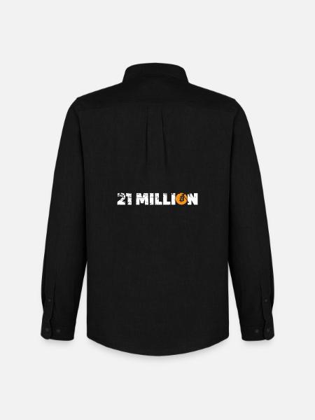 21 millions de Bitcoin - Chemise Oxford homme Stanley/Stella - noir