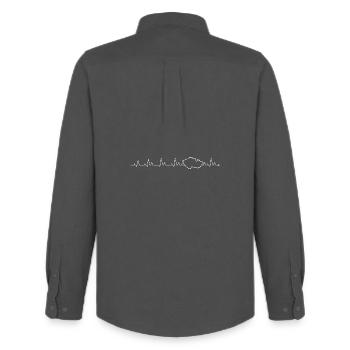 Heartbeat République tchèque cartes - Chemise Oxford homme Stanley/Stella - charbon - Dos - AI Model Male 185 dark (185cm)