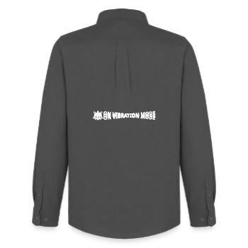 On Vibration Mode - Men's Oxford Shirt by Stanley/Stella - anthracite - Back - AI Model Male 185 dark (185cm)