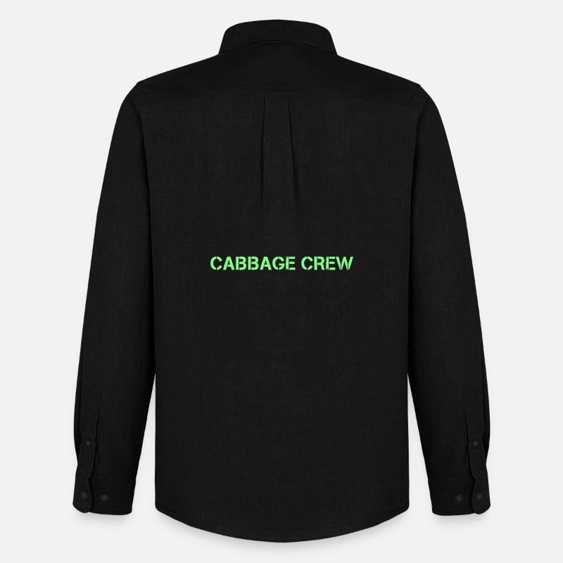 Cabbage Crew Schriftzug Vegan - Männer Oxford Hemd von Stanley/Stella - Schwarz