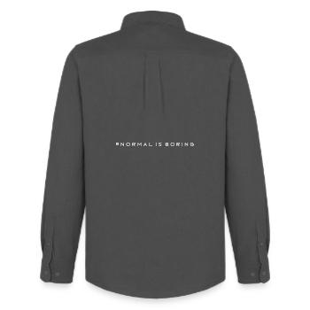 Normal is boring - Men's Oxford Shirt by Stanley/Stella - anthracite - Back - AI Model Male 185 dark (185cm)