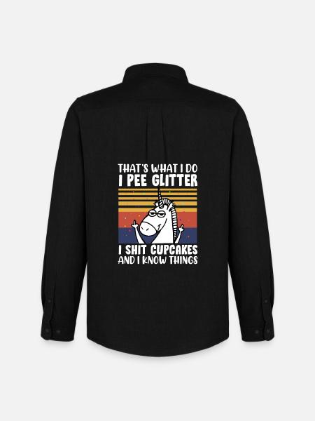 Unicorn saying funny - Men's Oxford Shirt by Stanley/Stella - black