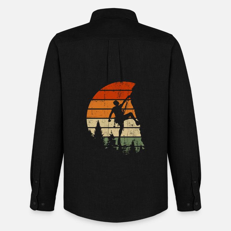 Sunset Summit Climber - Männer Oxford Hemd von Stanley/Stella - Schwarz
